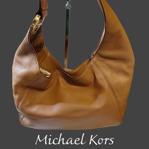 Michael Kors Tan Leather Bag with Gold Accent